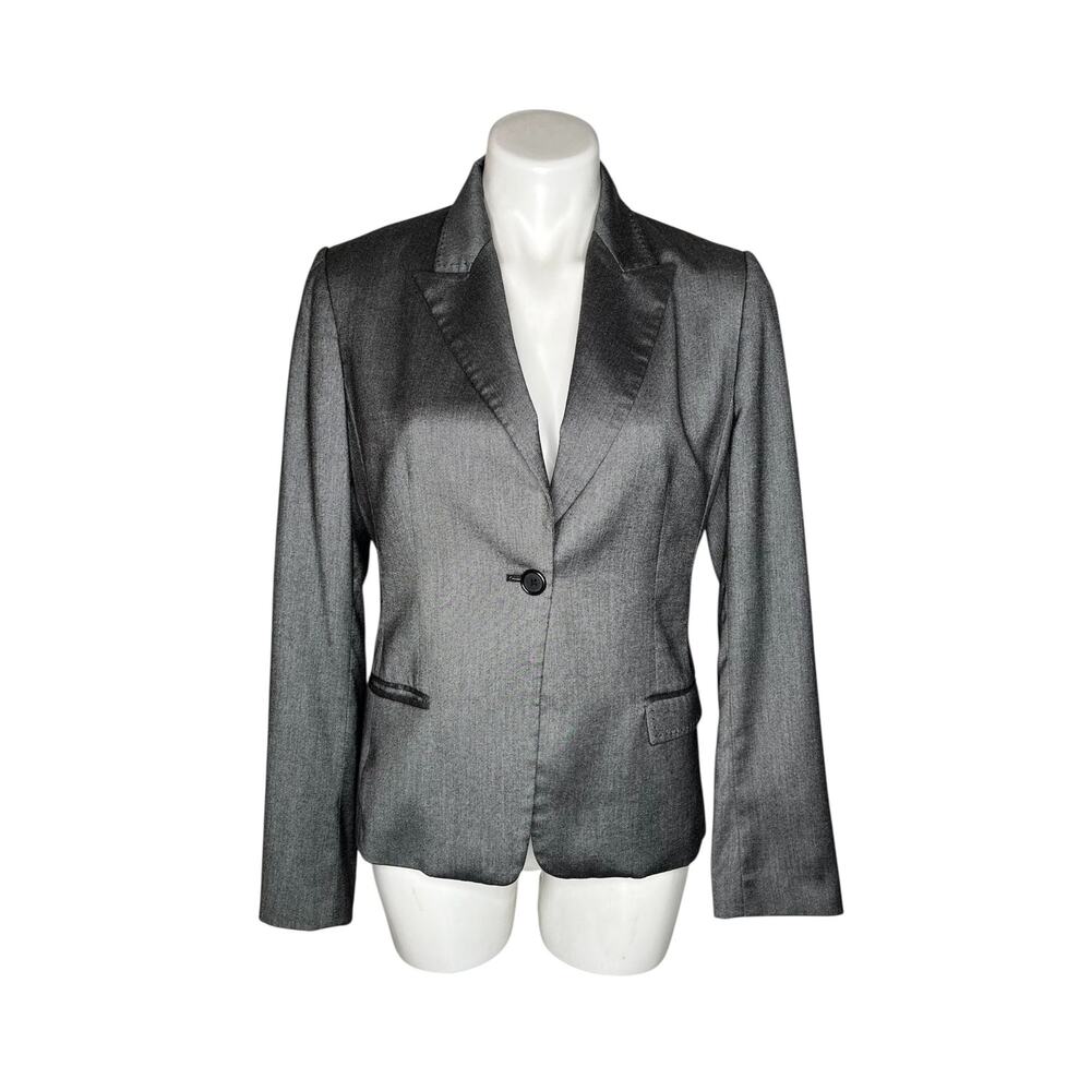 TAHARI Women's Double Breasted Button Blazer Dark Gray Size Medium